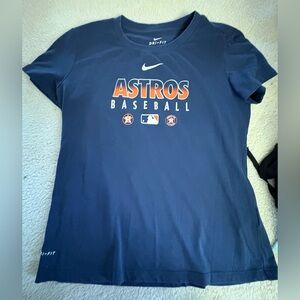 Nike Astros Baseball Blue Tee Womens Small